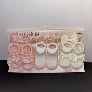 Ava Olivia Danbar Global Baby Socks & Headbands Set 3 Pairs
